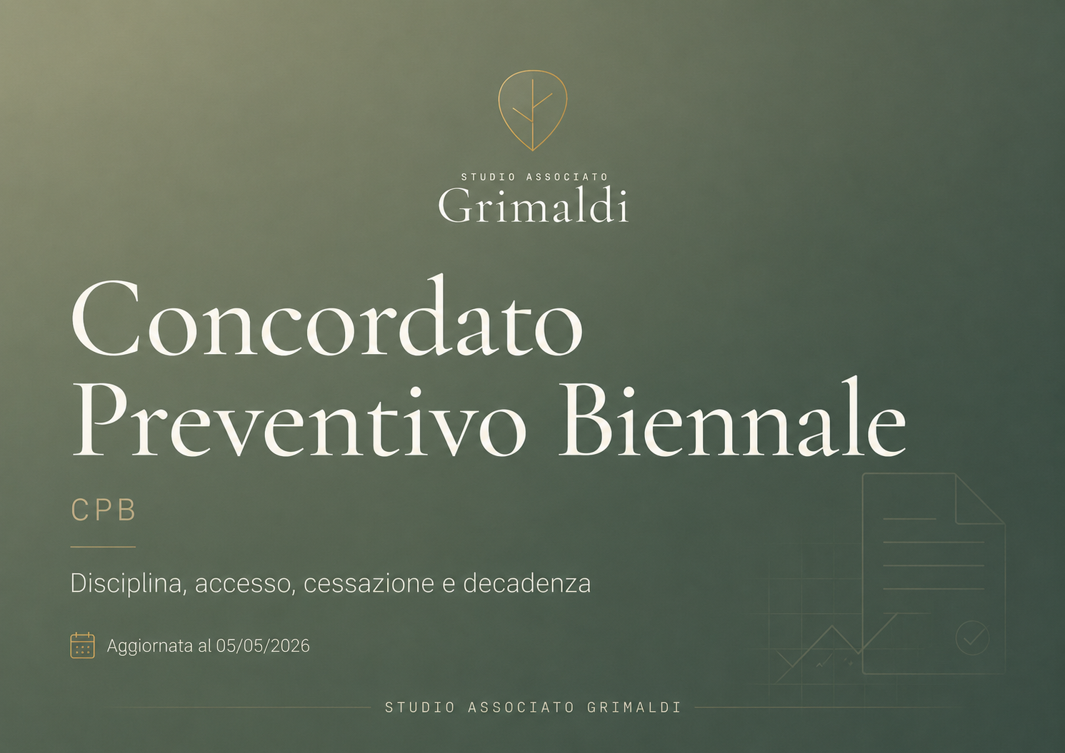Concordato Preventivo Biennale — CPB